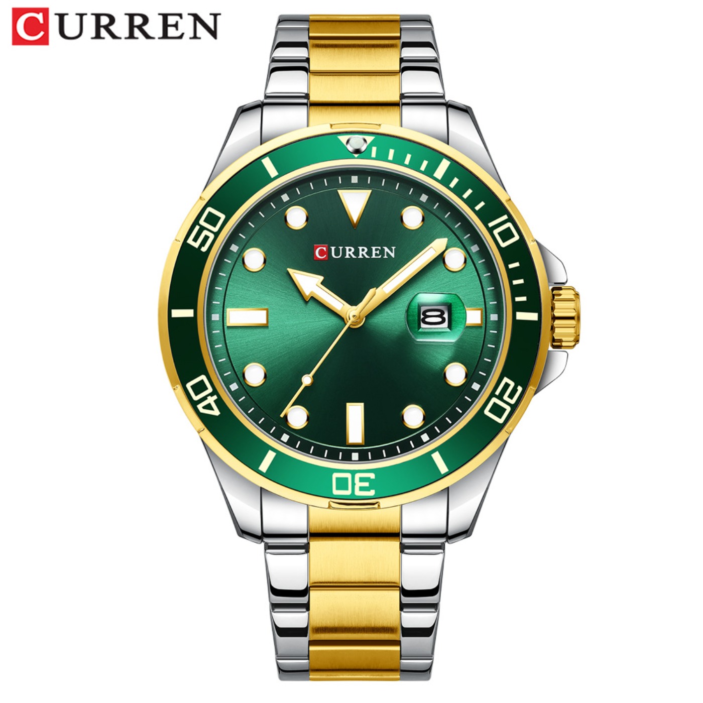 Luxury Watch Green - ساعات CURREN الجديدة من سلسلة Green