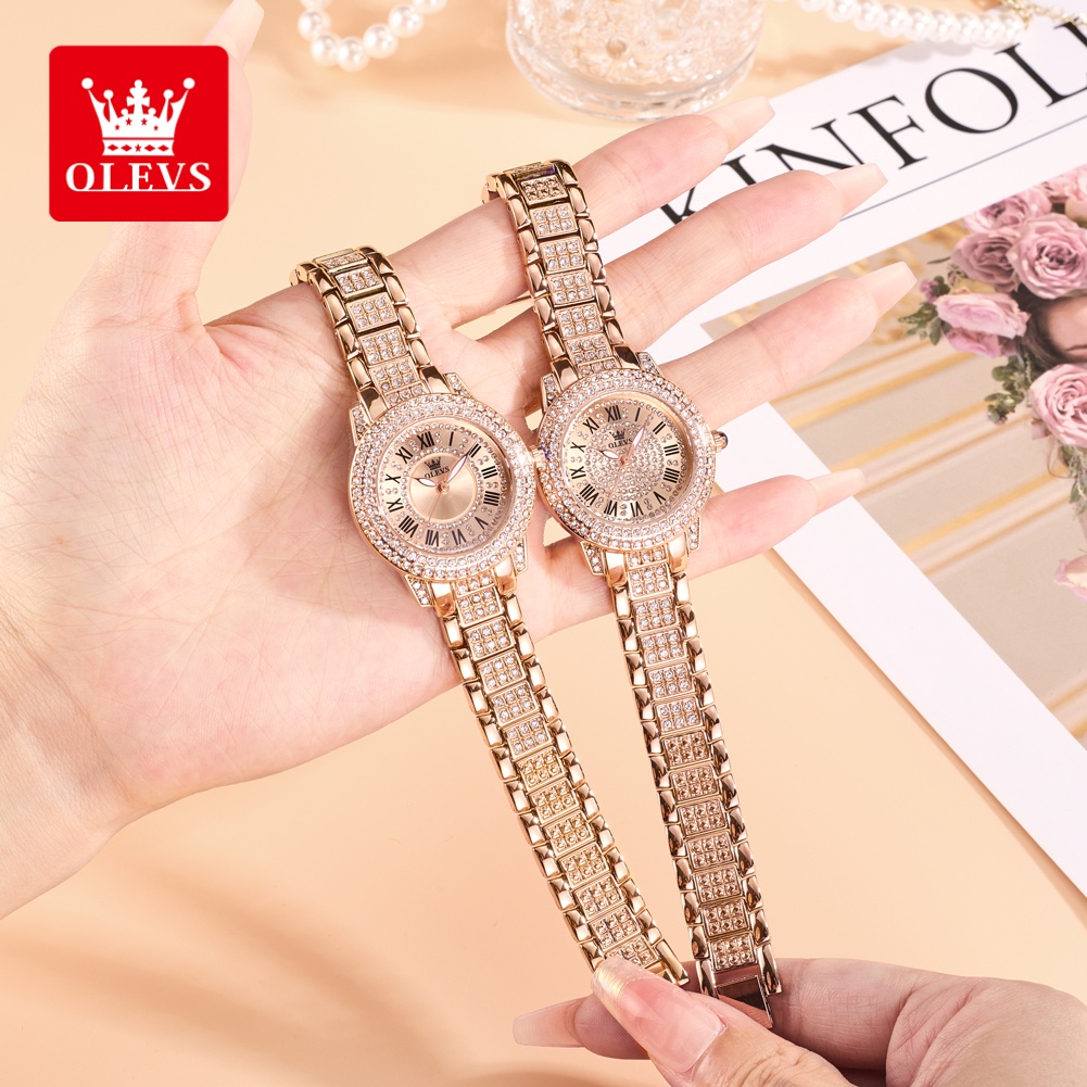 Luxury Watch Diamond - ساعات OLEVS الفاخرة للسيدات بمينا ماسي