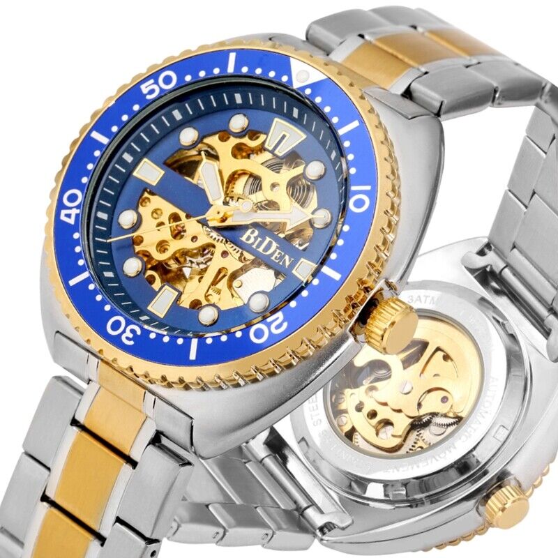 Luxury Watch Nice - بيدن-ساعة يد ميكانيكية هيكل عظمي Steampunk
