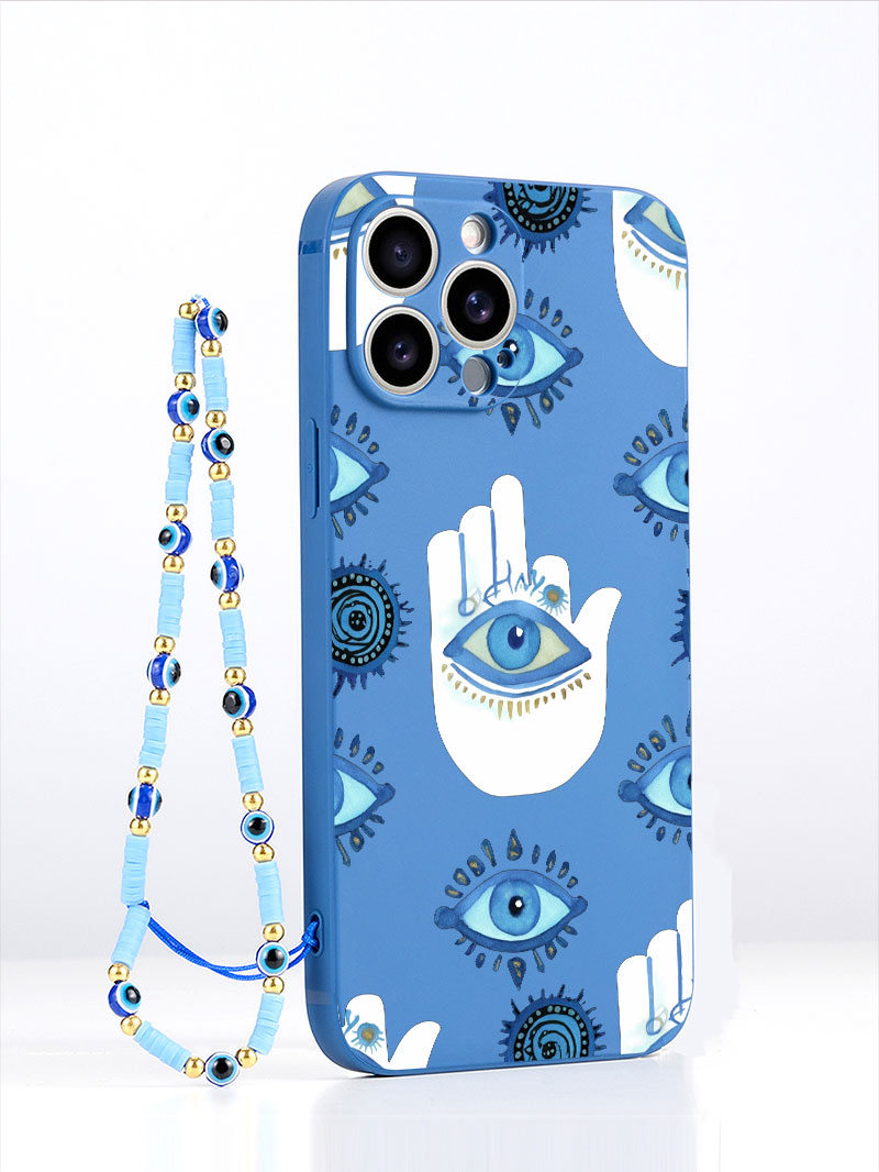 Luxury Watch Case - فاخر السائل سيليكون الأزرق عين الشر