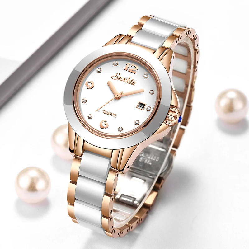 Luxury Watch Ladies - ساعة Sunkta كاجوال كوارتز نسائية أنيقة