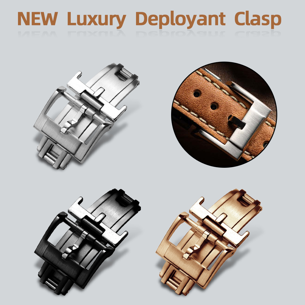 Luxury Watch Green - مشبك ساعة فاخر جديد قابل للطي