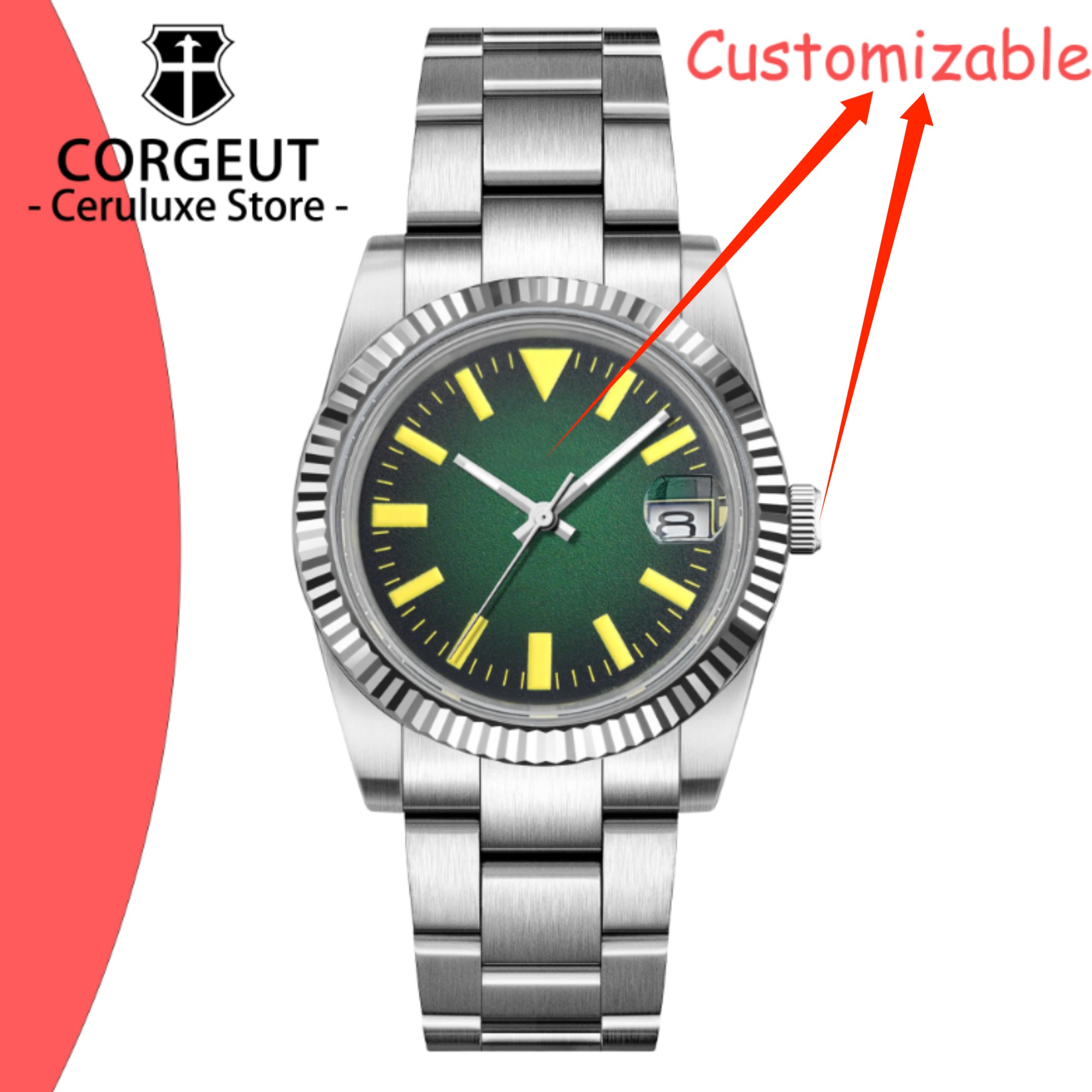 Luxury Watch Logo - ساعات ميكانيكية أوتوماتيكية جديدة للرجال بشعار