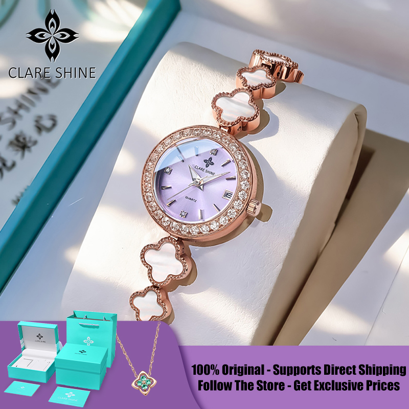 Luxury Watch Diamond - ساعة نسائية كوارتز من سلسلة لاكي
