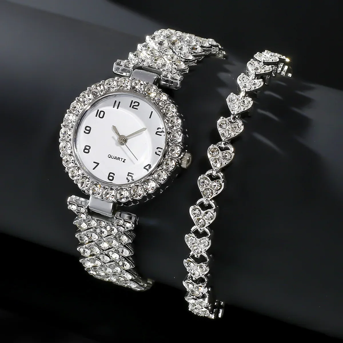 Luxury Watch Ladies - 1 قطعة/2 قطعة مجموعة ساعات نسائية
