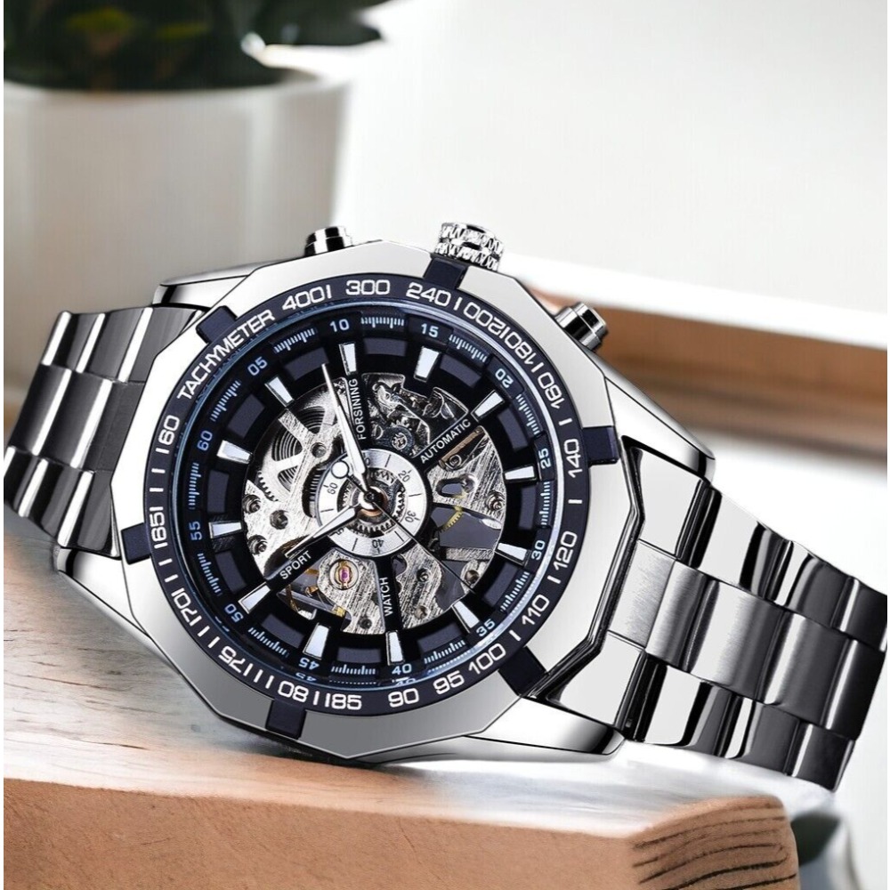 Luxury Watch Nice - ساعة FORSINING التجارية الأوتوماتيكية ذات هيكل