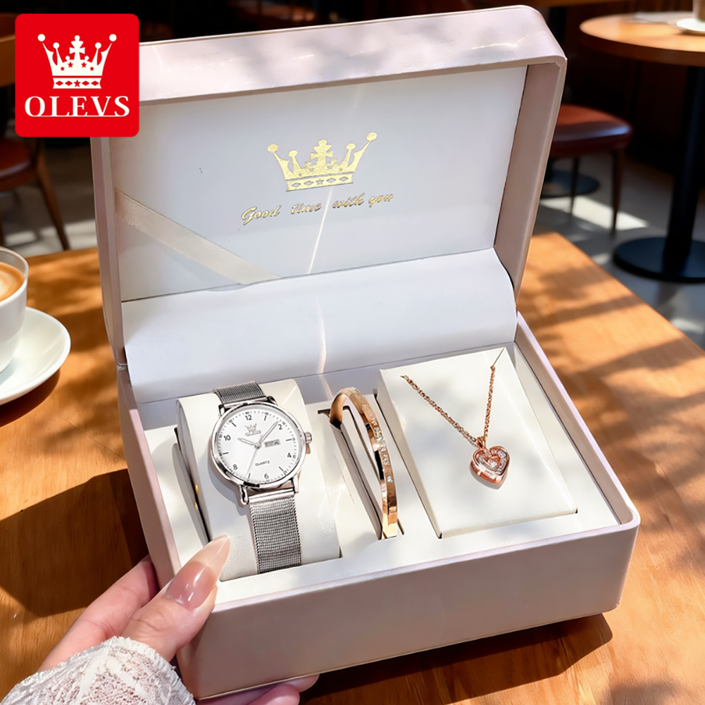 Luxury Watch Logo - ساعات OLEVS 2996 النسائية الأصلية الأنيقة،