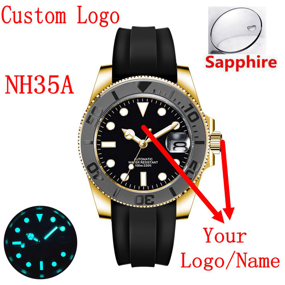 Luxury Watch Logo - شعار مخصص 40mLuxury NH35/ Miyota ساعة