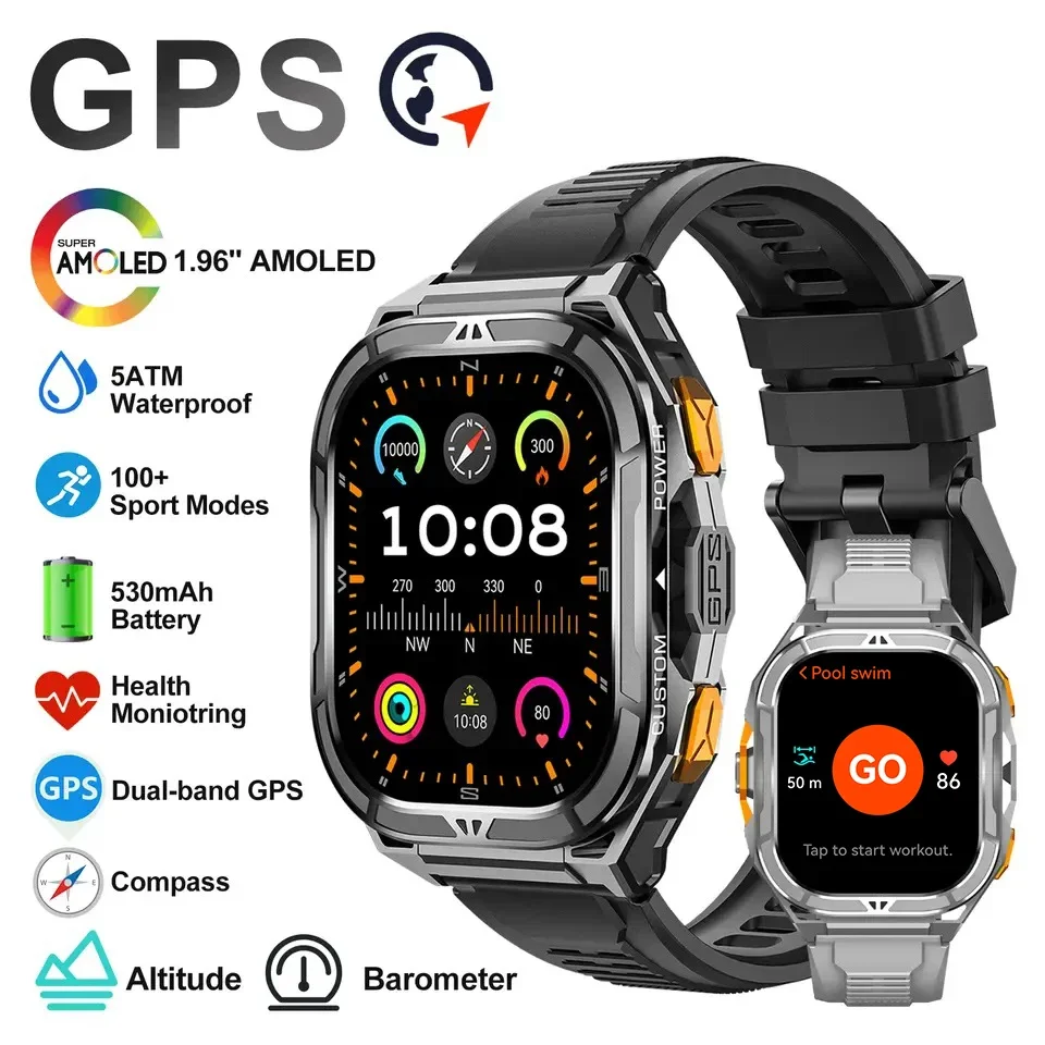 Compass Watch Luxury - ساعة ذكية فاخرة بشاشة AMOLED مع