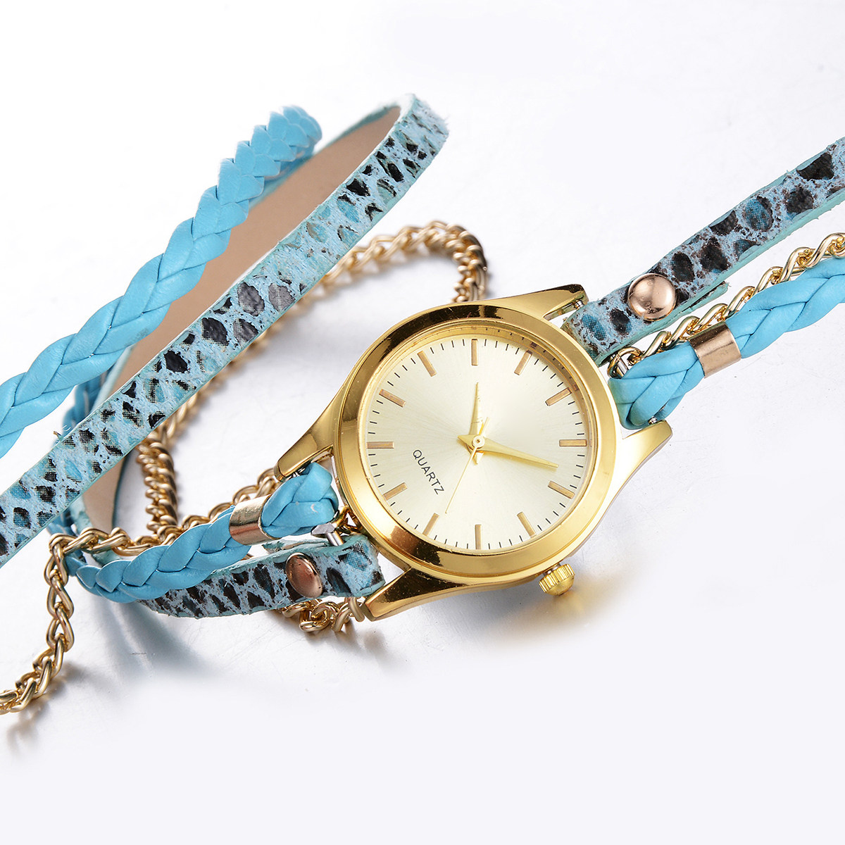 ساعة نسائية بتصميم جلد النمر،  - مراجعة Luxury Watch White وسعره