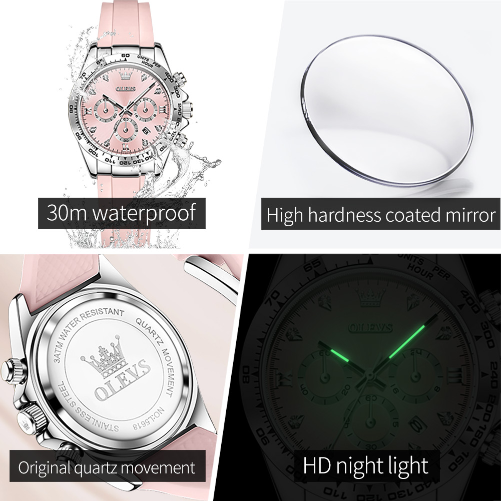 ساعة نسائية OLEVS 5618 متعددة  - مراجعة Luxury Watch Hd وسعره