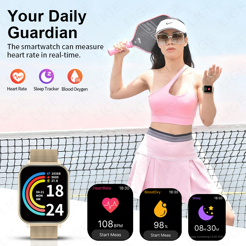 ساعة ذكية LIGE 2026 تعمل بنظام - مراجعة Luxury Watch Hd وسعره
