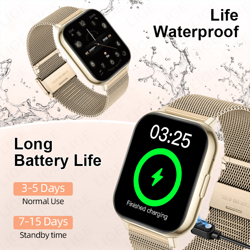 ساعة ذكية LIGE 2026 تعمل بنظام - مراجعة Luxury Watch Hd وسعره
