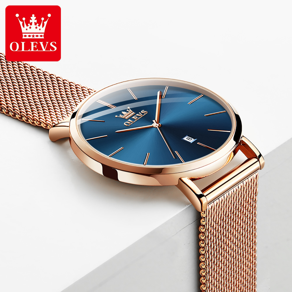 OLEVS ساعة نسائية 5869 أنيقة م - مراجعة Luxury Watch Logo وسعره