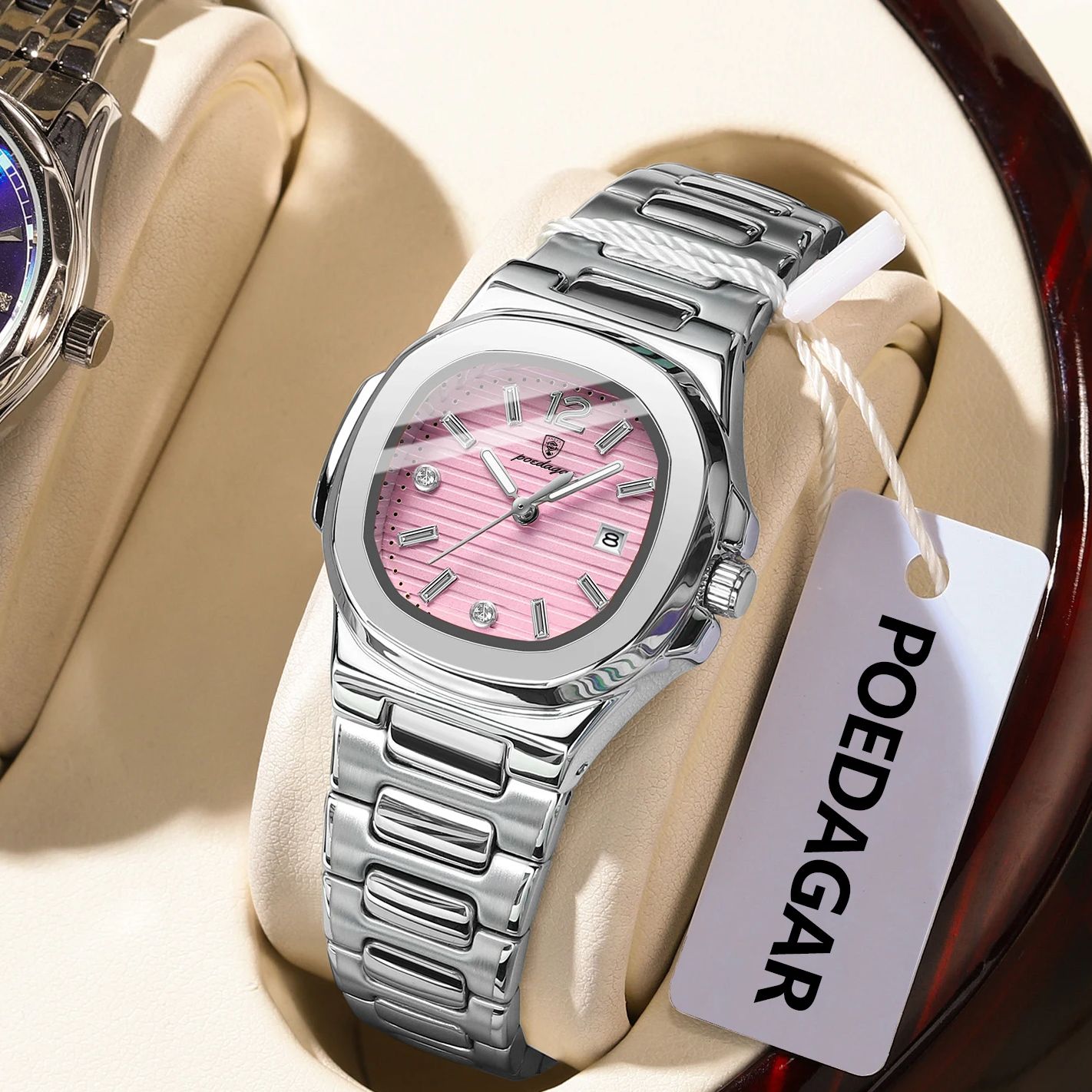 POEDAGAR ساحة أزياء المرأة ساع - مراجعة Luxury Watch Ladies وسعره