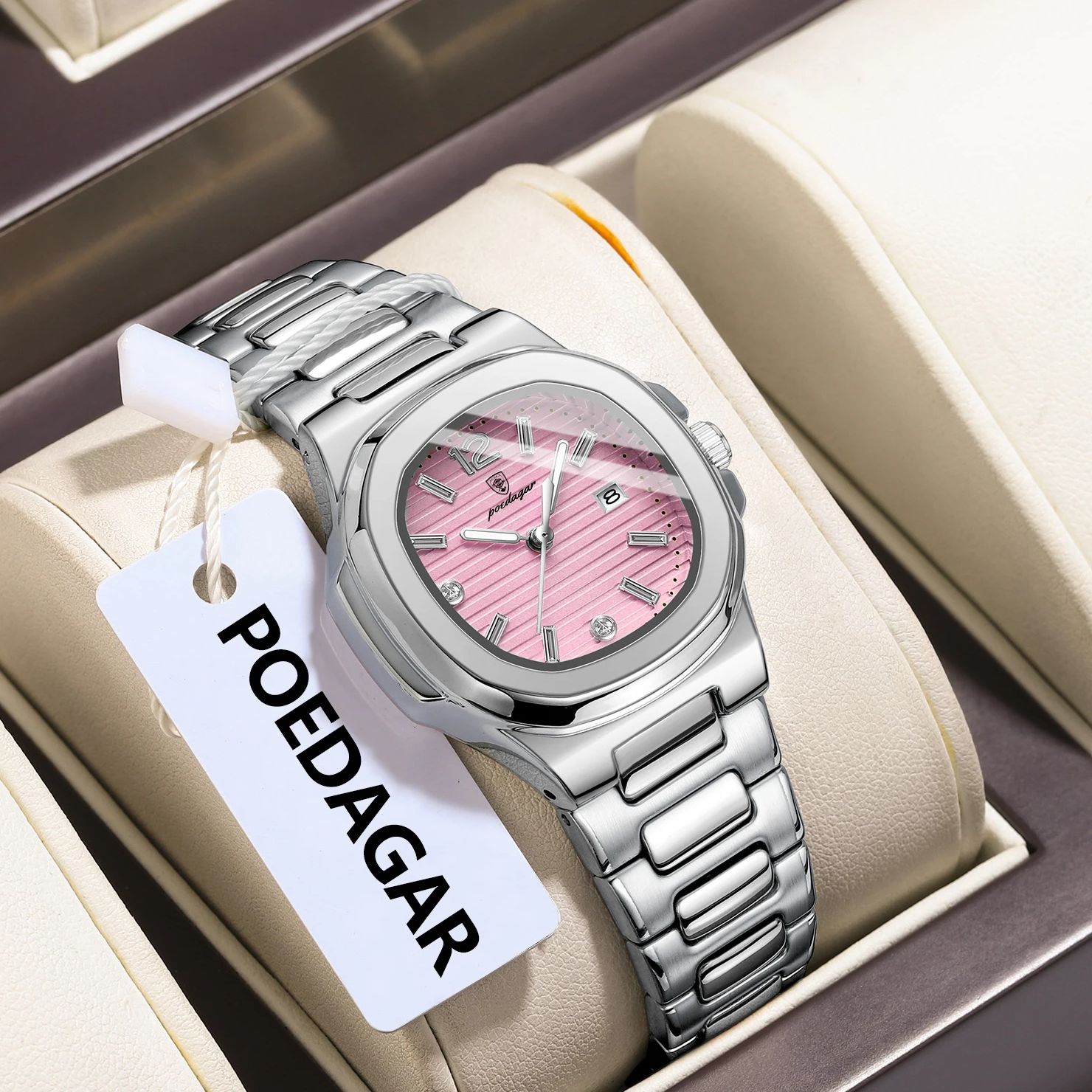 POEDAGAR ساحة أزياء المرأة ساع - مراجعة Luxury Watch Ladies وسعره