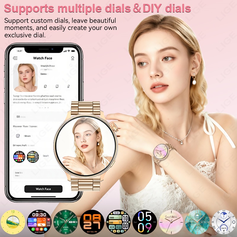 ساعة ذكية فاخرة للنساء من LIGE - مراجعة Luxury Watch On Wrist وسعره