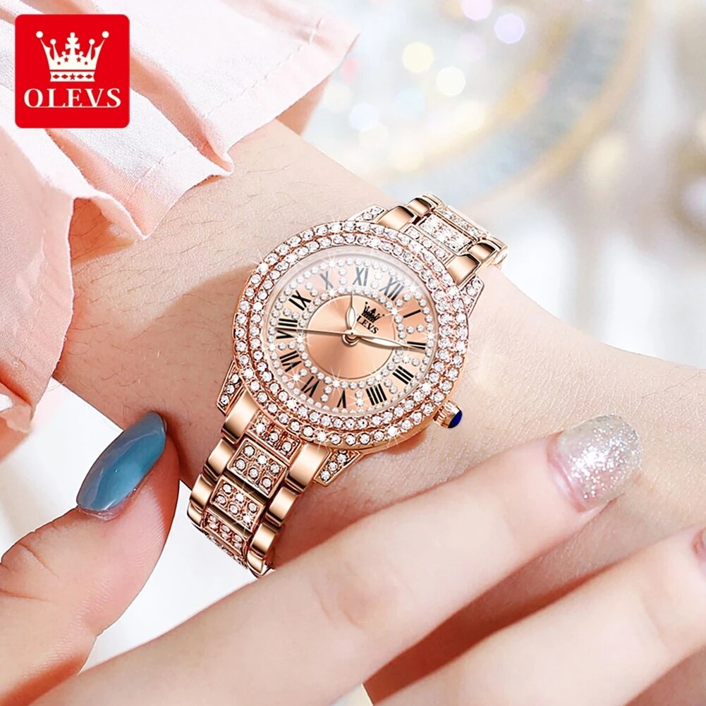 ساعة OLEVS نسائية فاخرة كوارتز - مراجعة Luxury Watch Ladies وسعره