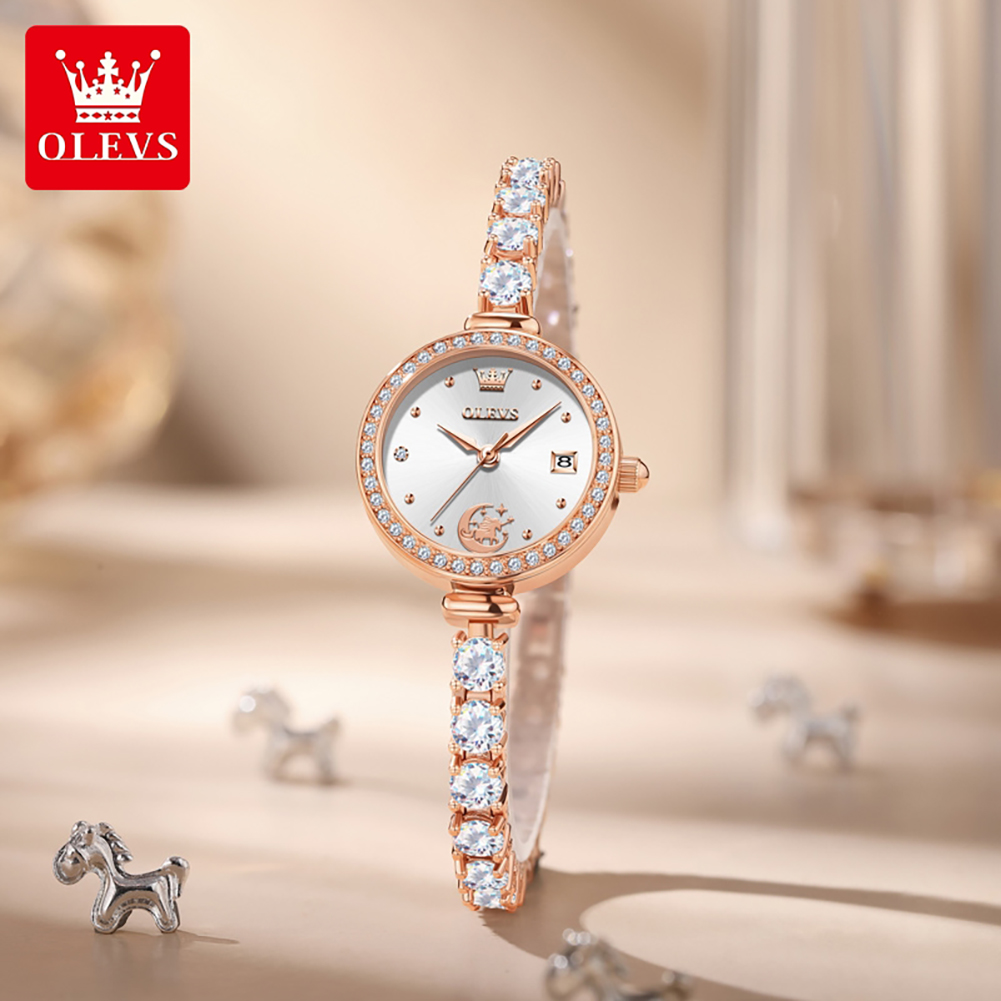 ساعة OLEVS 2998 أصلية للنساء م - مراجعة Luxury Watch Logo وسعره