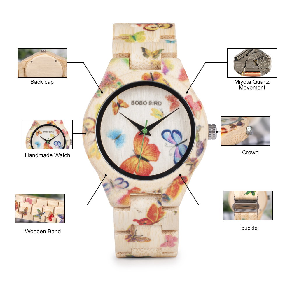 BOBO BIRD الخشب النساء الساعات - مراجعة Luxury Watch Ladies وسعره