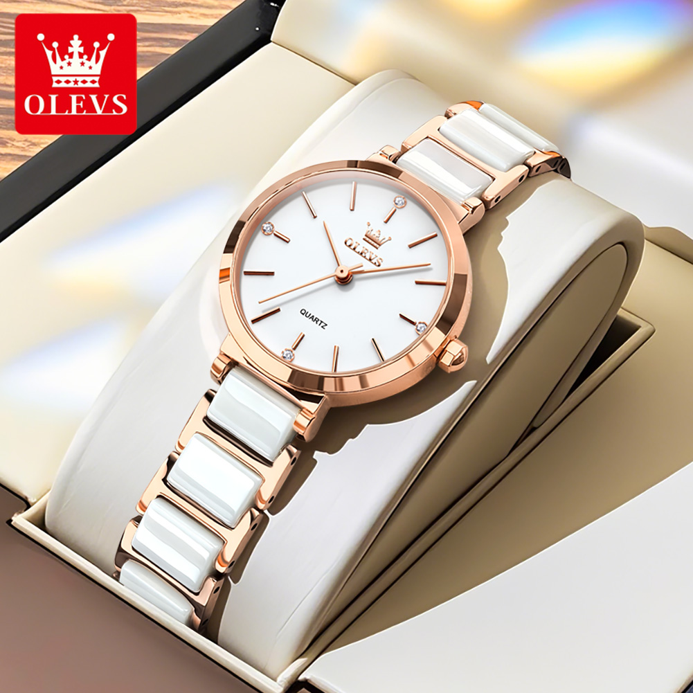 OLEVS ساعة نسائية 5877 ساعة كو - مراجعة Luxury Watch Logo وسعره