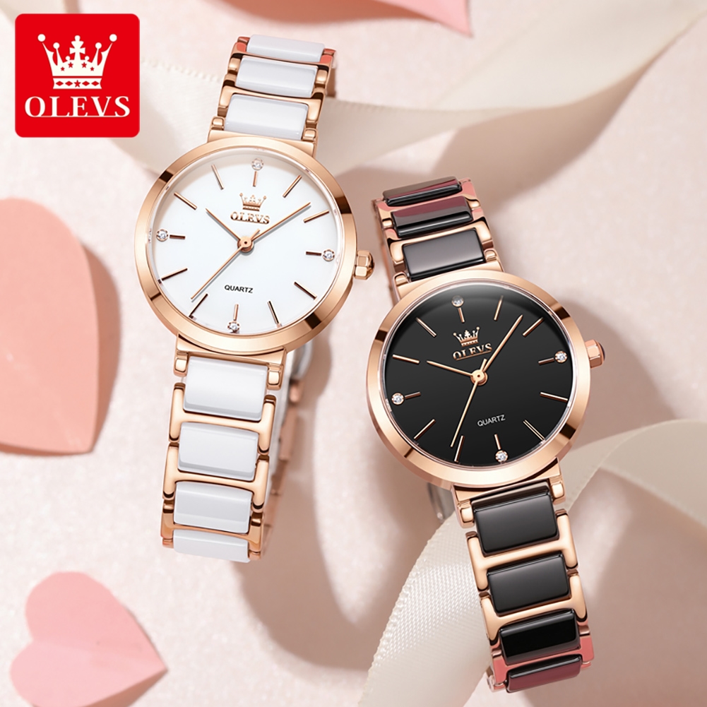 OLEVS ساعة نسائية 5877 ساعة كو - مراجعة Luxury Watch Logo وسعره