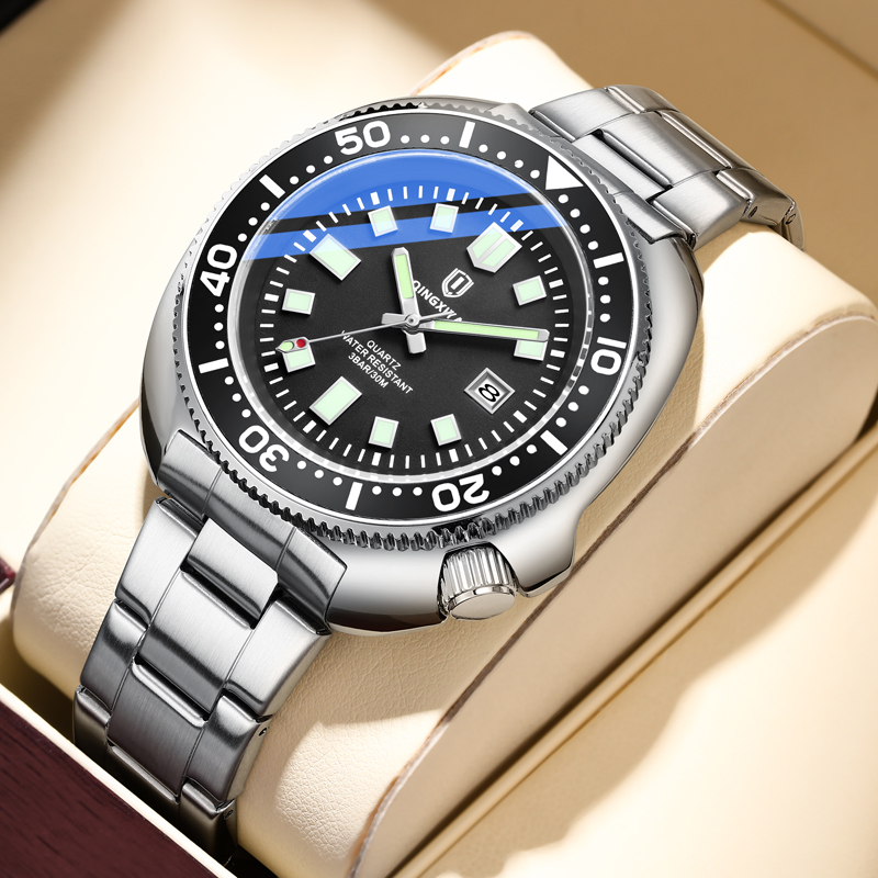 QINGXIYA ساعات رجالي العلامة ا - مراجعة Luxury Watch Hd وسعره