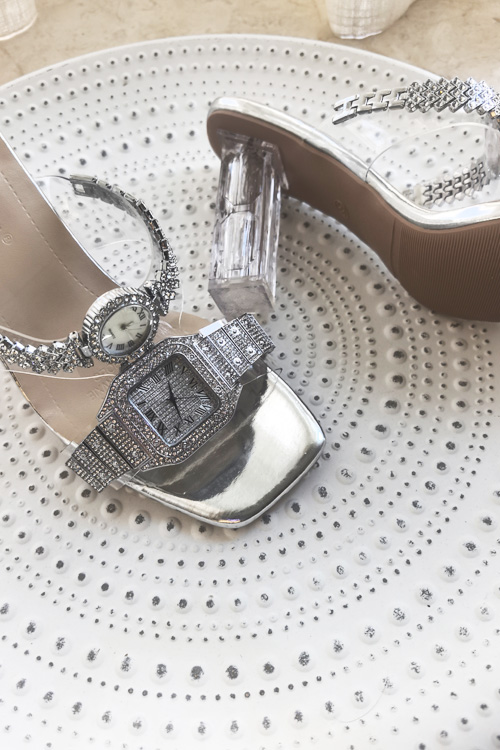 تصميم أصلي ساعة كريستال بكعب ع - مراجعة Luxury Watch Diamond وسعره
