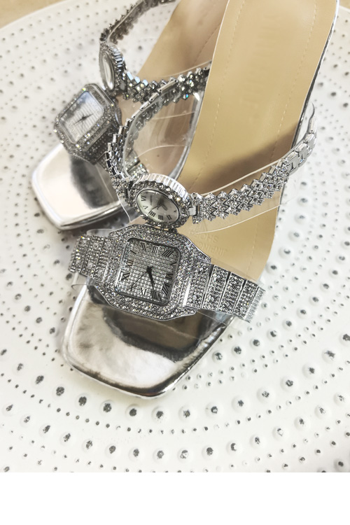 تصميم أصلي ساعة كريستال بكعب ع - مراجعة Luxury Watch Diamond وسعره