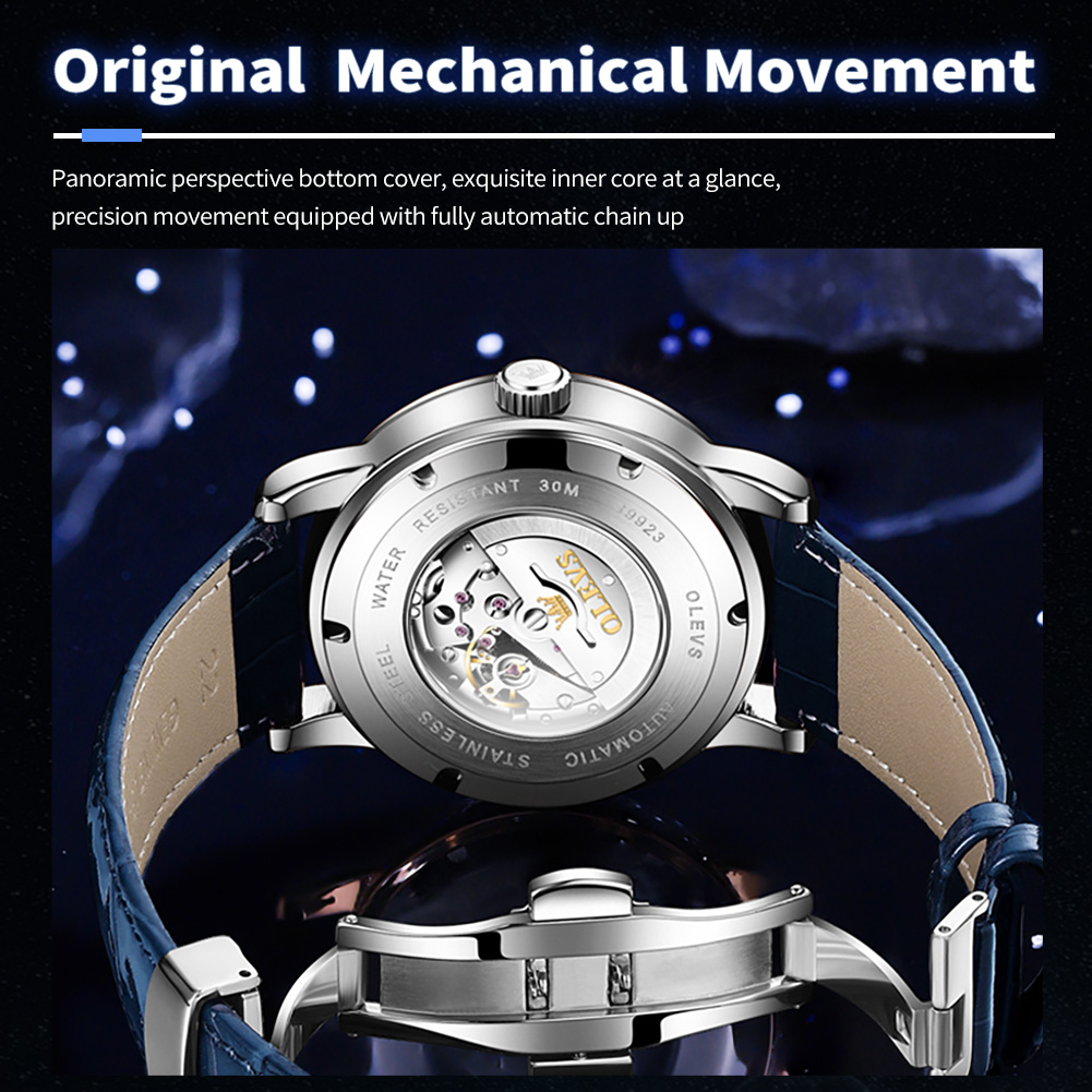OLEVS 9923 السماء المرصعة بالن - مراجعة Compass Watch Luxury وسعره