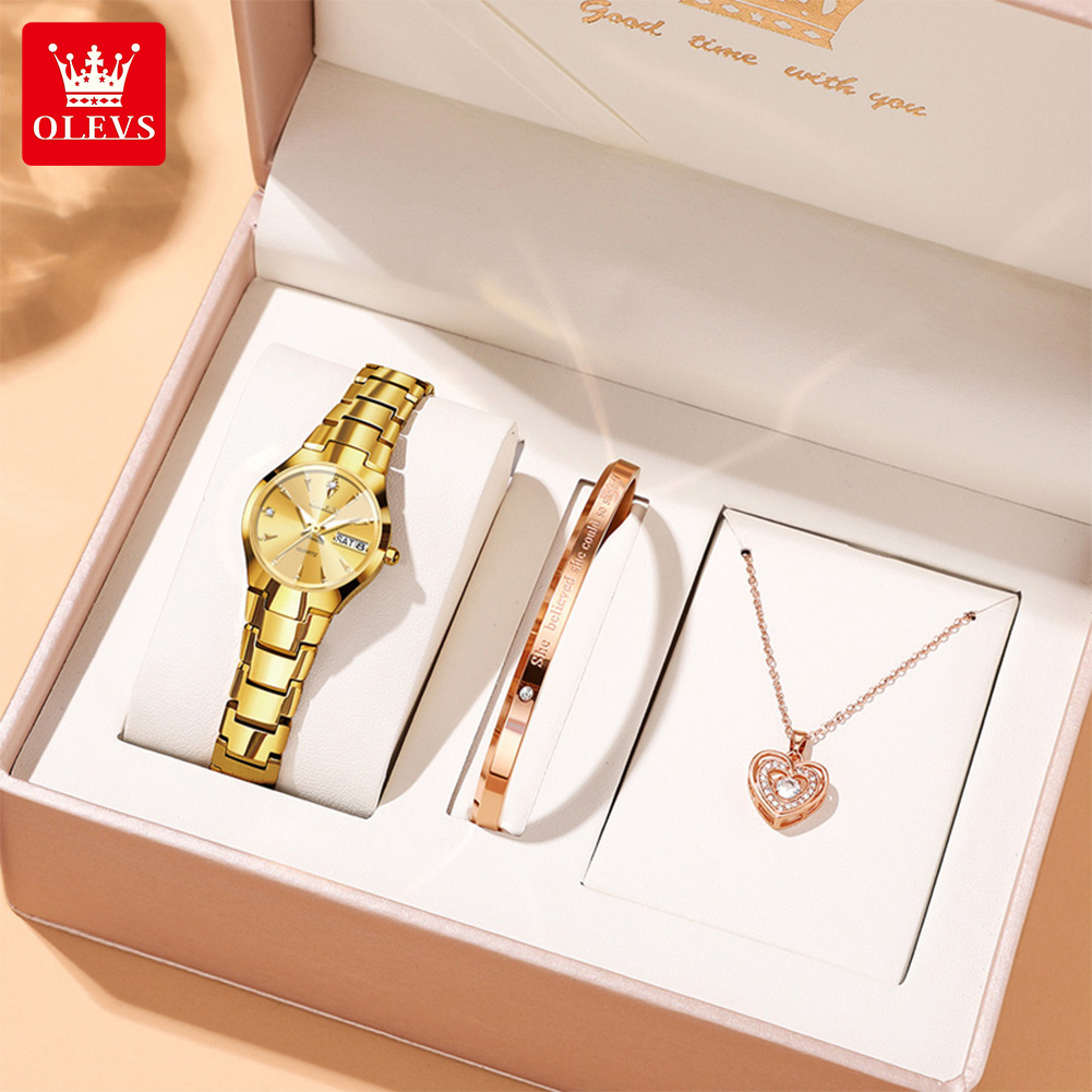 ساعة OLEVS للسيدات 8697 ساعات  - مراجعة Luxury Watch Ladies وسعره