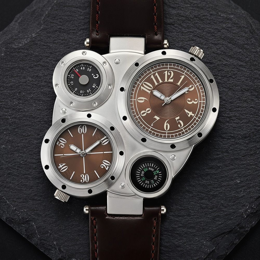 ساعة رجالية فاخرة بحزام من الج - مراجعة Compass Watch Luxury وسعره