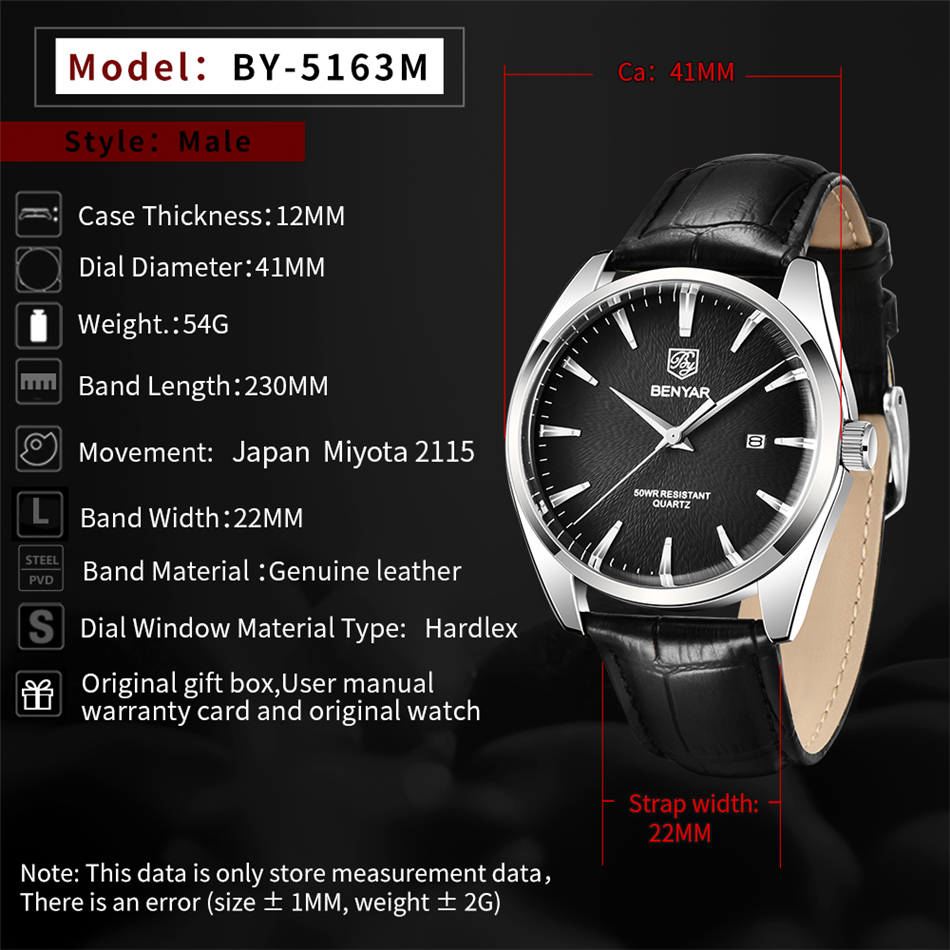 Benyar 5163 أفضل العلامات التج - مراجعة Luxury Watch Manufacturers وسعره