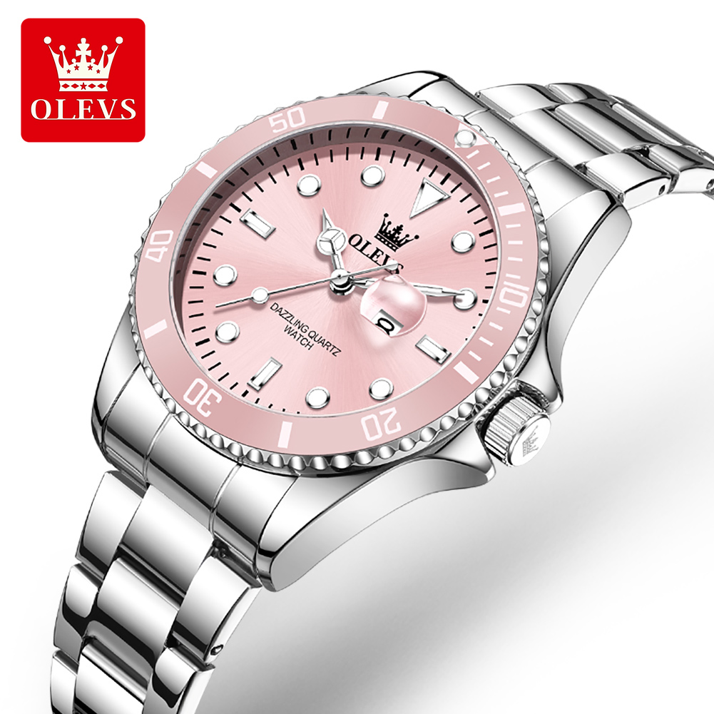 ساعات OLEVS الفاخرة للنساء كوا - مراجعة Luxury Watch Green وسعره