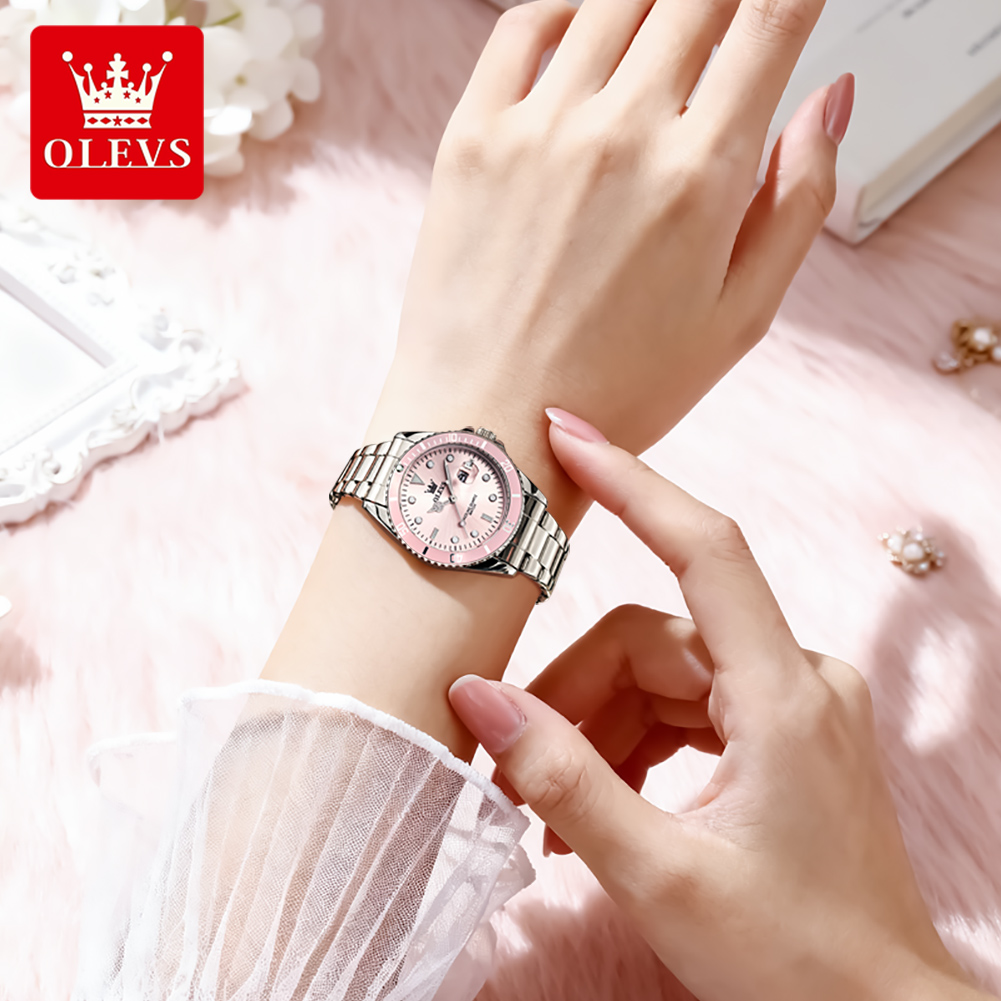 ساعات OLEVS الفاخرة للنساء كوا - مراجعة Luxury Watch Green وسعره