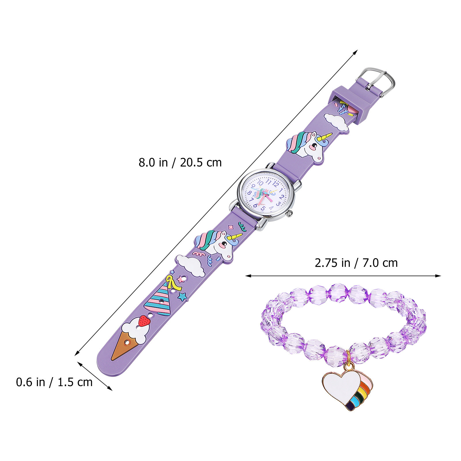 ساعة يونيكورن مع أساور ساحرة ب - مراجعة Luxury Watch White وسعره