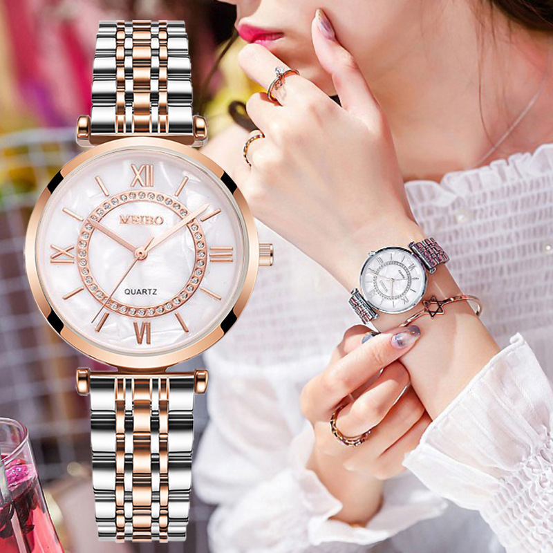 فاخر كريستال نساء ساعات يد الع - مراجعة Luxury Watch Green وسعره