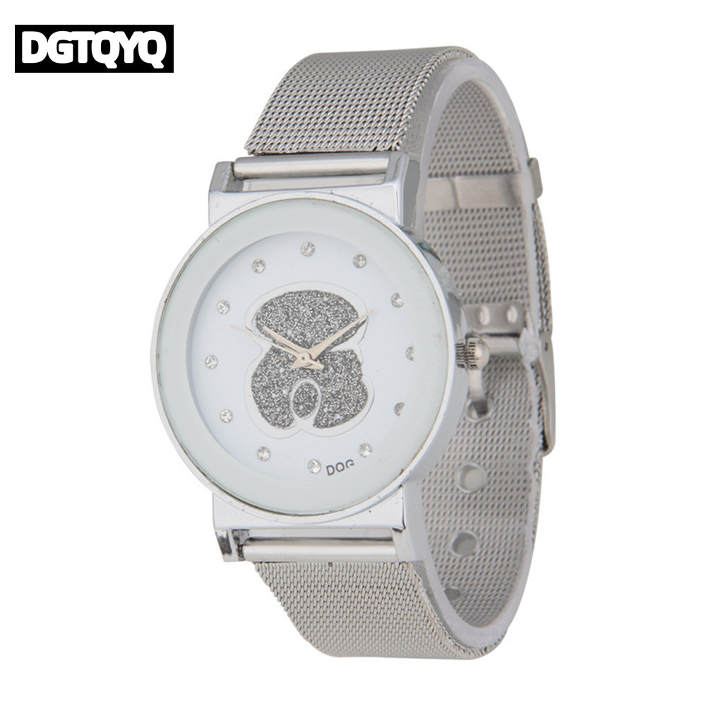 السيدات الفاخرة أسود أبيض الدب - مراجعة Luxury Watch White وسعره
