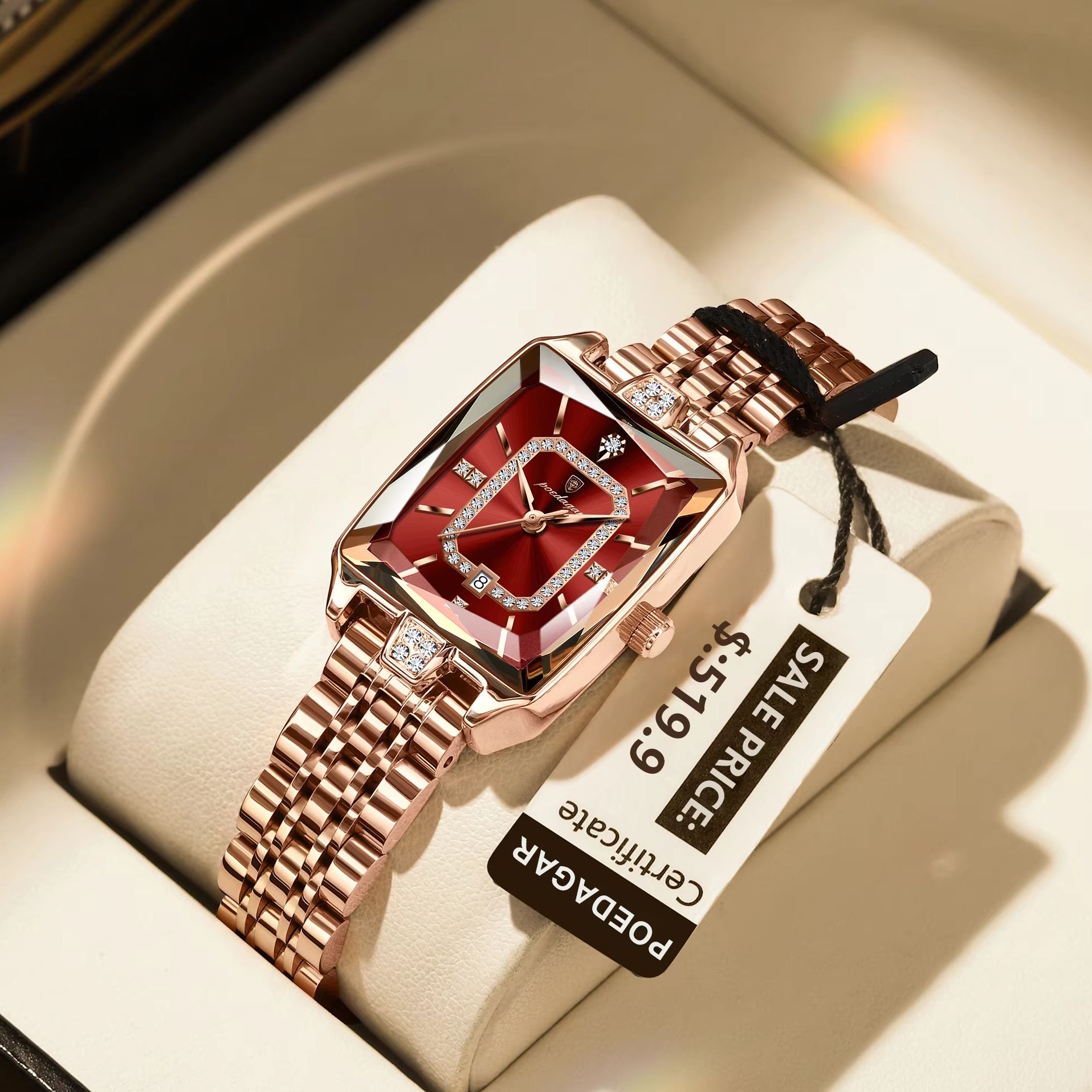 POEDAGAR موضة أنيقة ساعة يد نس - مراجعة Luxury Watch Ladies وسعره