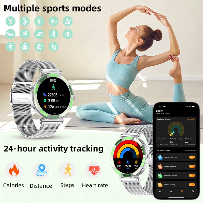 ساعات ذكية فاخرة للنساء من LIG - مراجعة Luxury Watch Hd وسعره