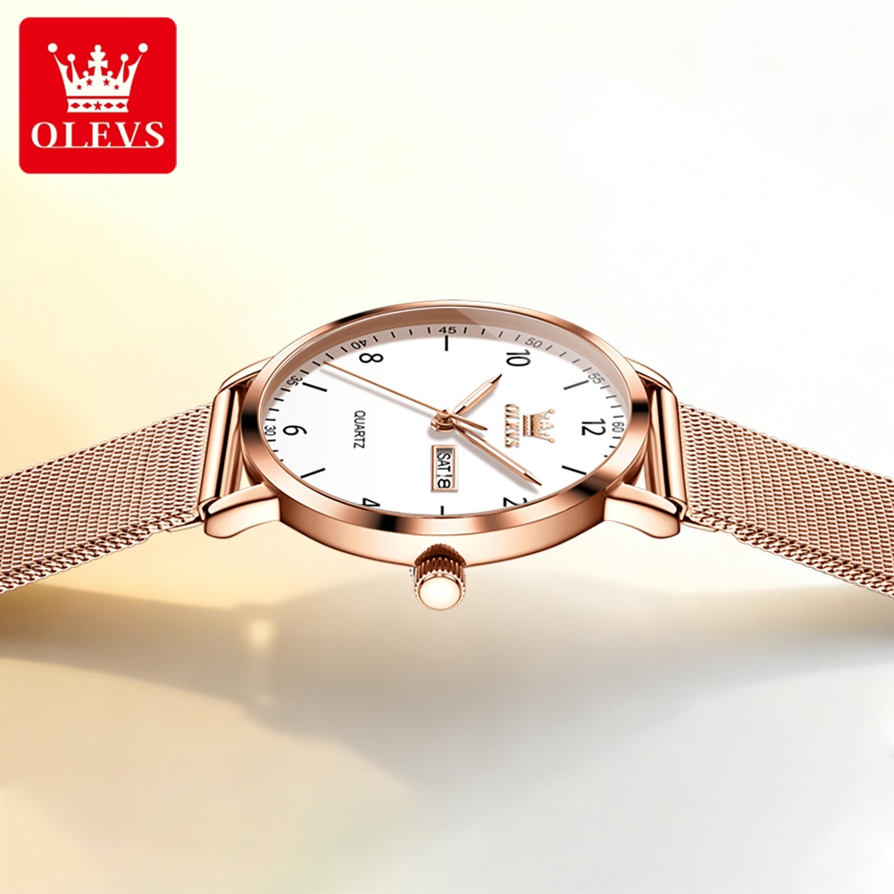 ساعات OLEVS 2996 النسائية الأص - مراجعة Luxury Watch Logo وسعره