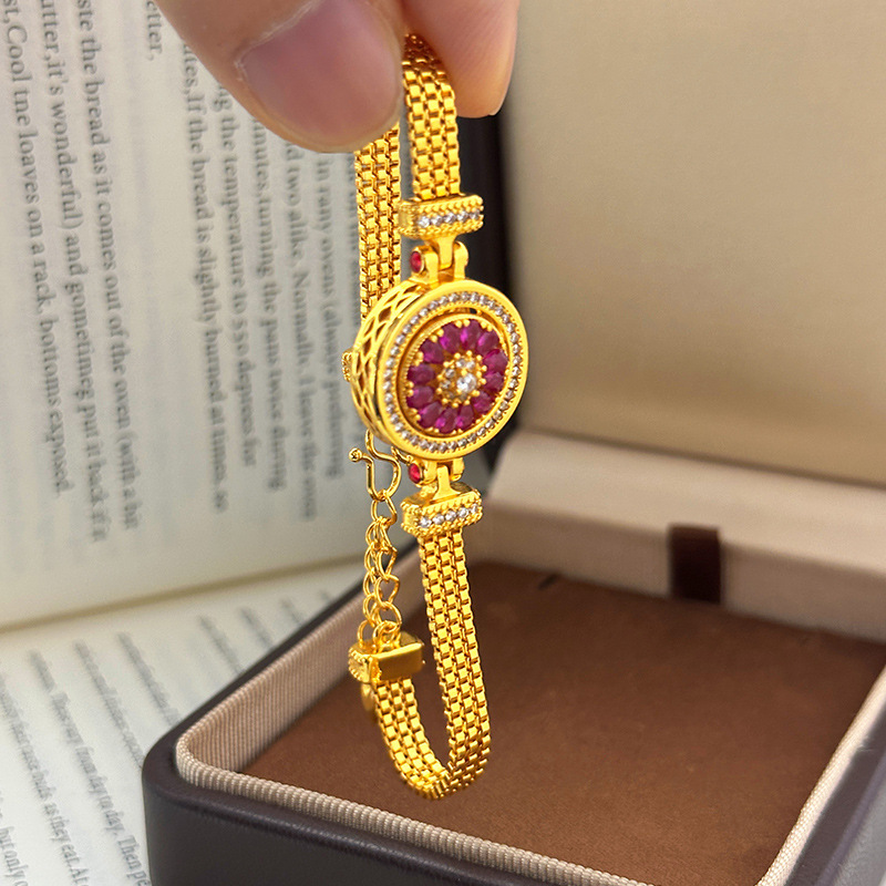 ساعة يد نسائية فاخرة مرصعة بال - مراجعة Compass Watch Luxury وسعره