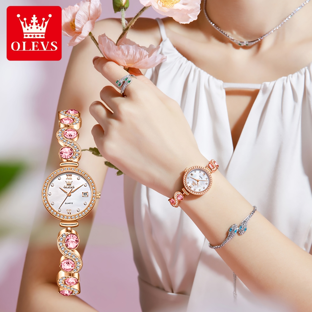 OLEVS 5633 ساعة نسائية فستان أ - مراجعة Luxury Watch Hd وسعره