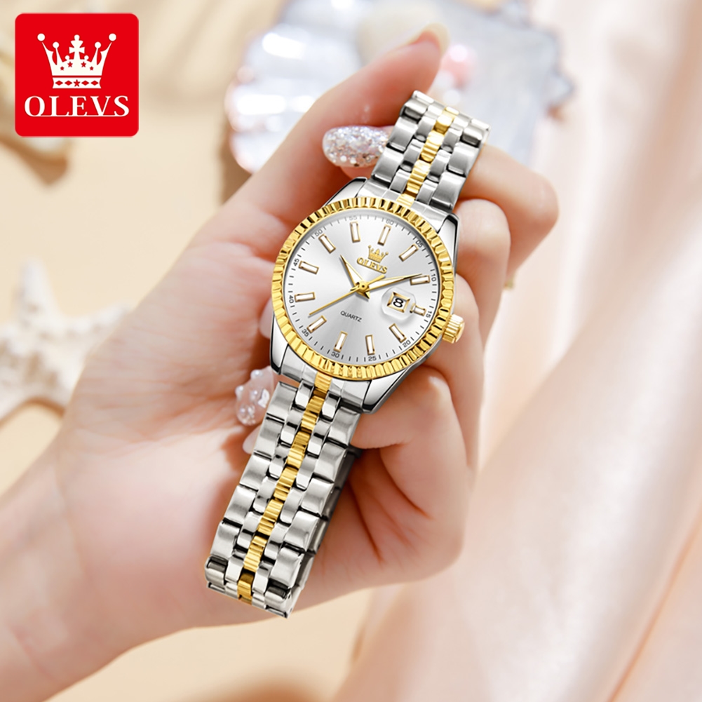 ساعة OLEVS 5593 للنساء، ماركة  - مراجعة Luxury Watch Hd وسعره