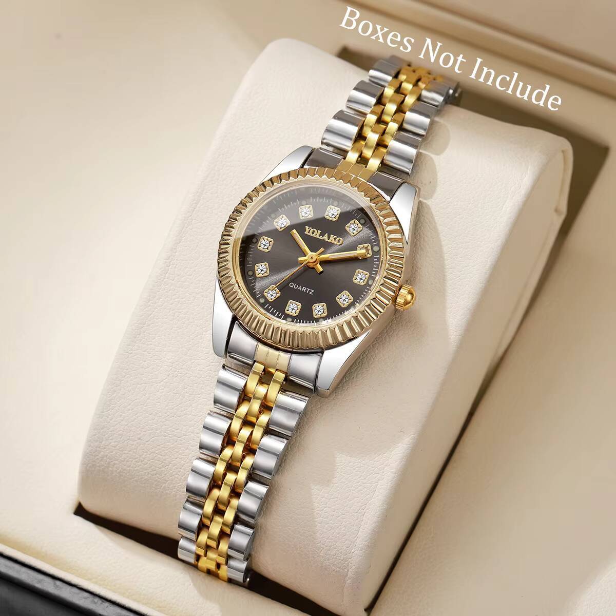 ساعة كوارتز نسائية عصرية مرصعة - مراجعة Luxury Watch Case Travel وسعره
