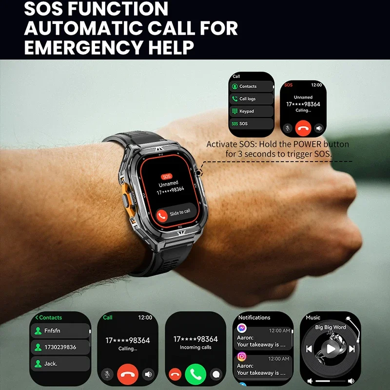 ساعة ذكية فاخرة بشاشة AMOLED م - مراجعة Compass Watch Luxury وسعره