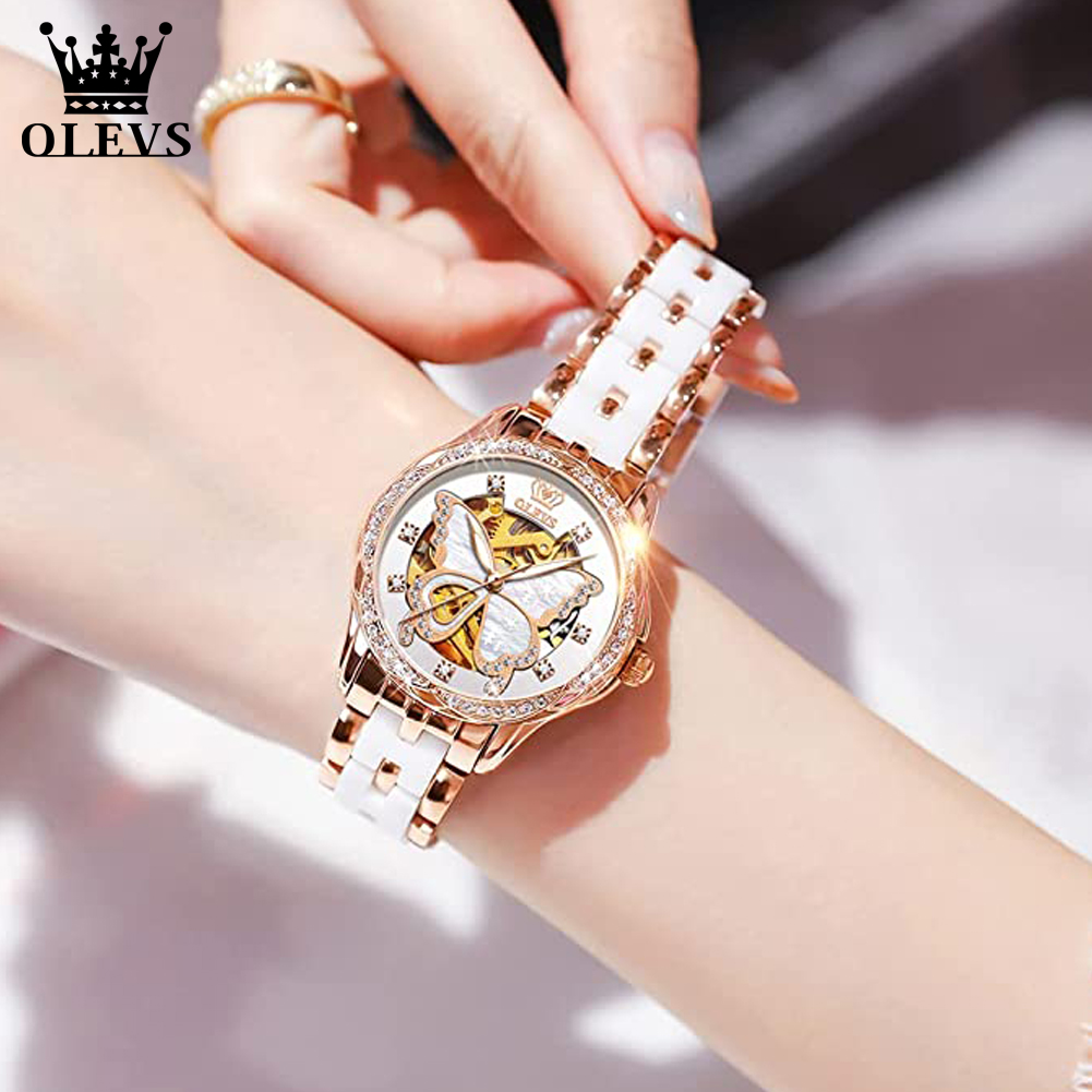 OLEVS للنساء ساعات أوتوماتيكية - مراجعة Luxury Watch White وسعره